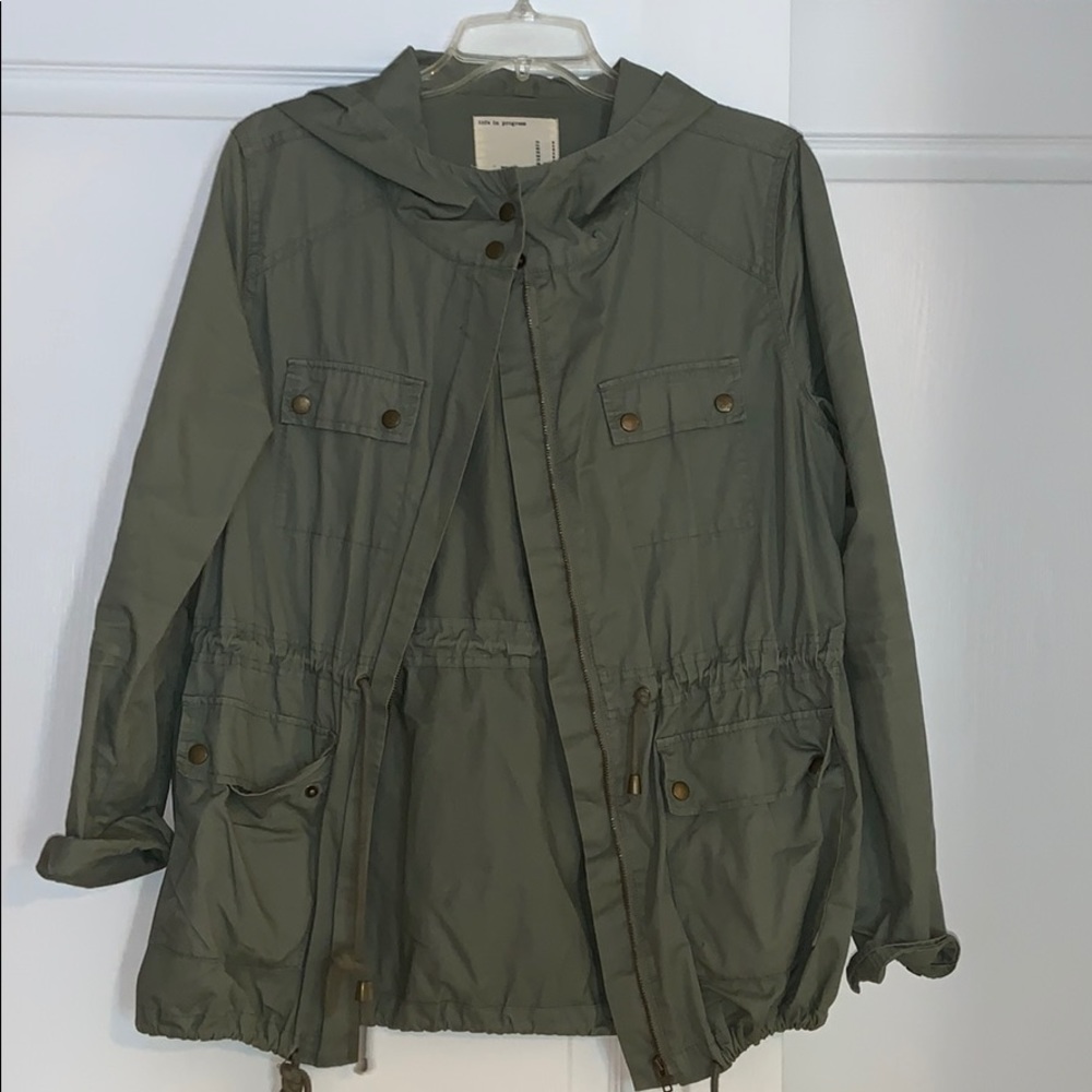Life in Progress army green jacket